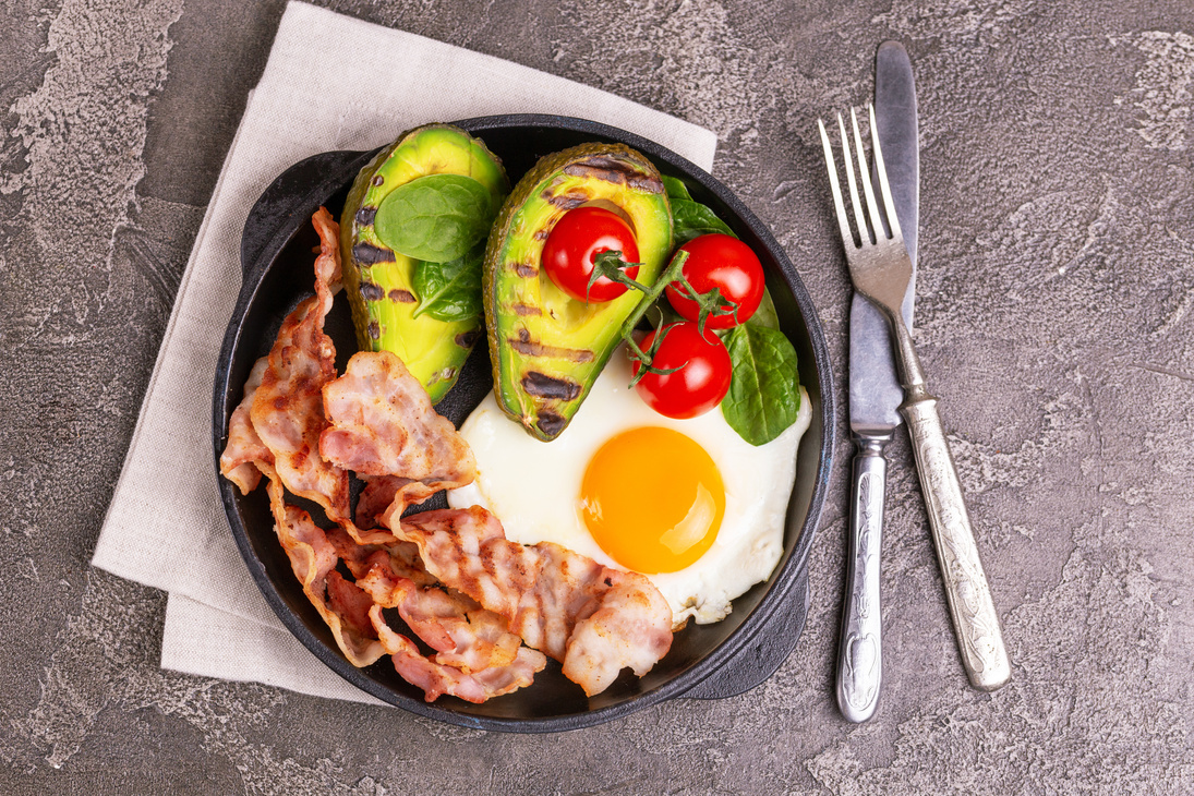 Low Carb High Fat Breakfast Flatlay